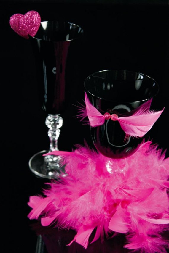 decoration,fushia,et,noir,evenementiel